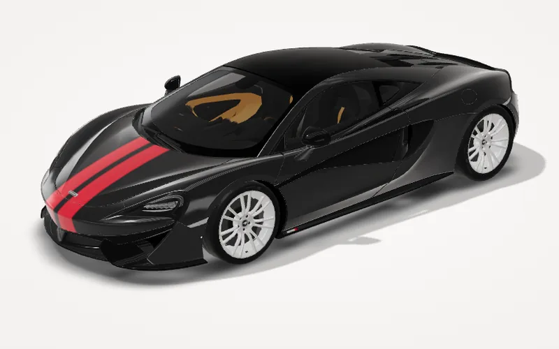 McLaren 570S, vue de trois quarts